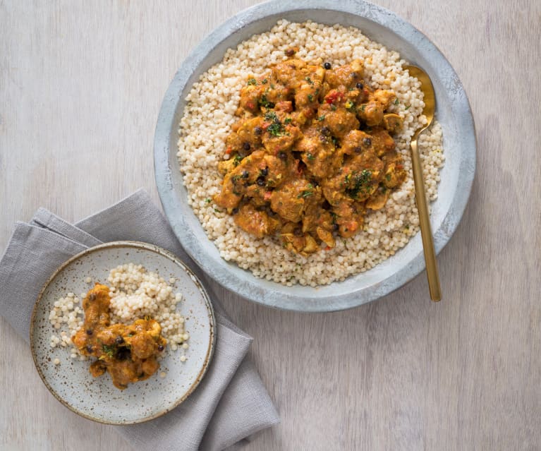 Middle Eastern chicken with pearl couscous