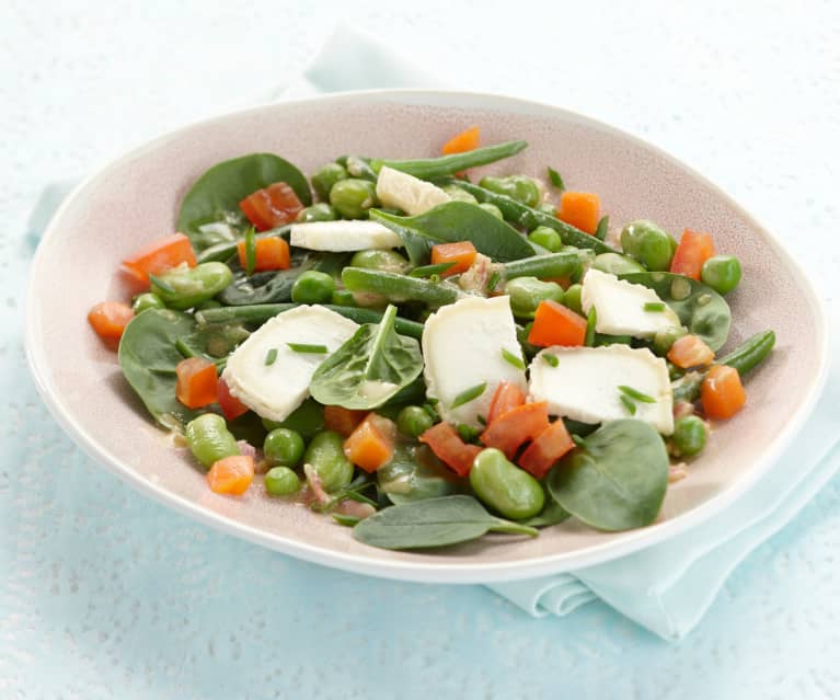 Salade de petits légumes au chèvre