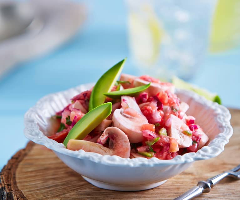 Ceviche de hongos