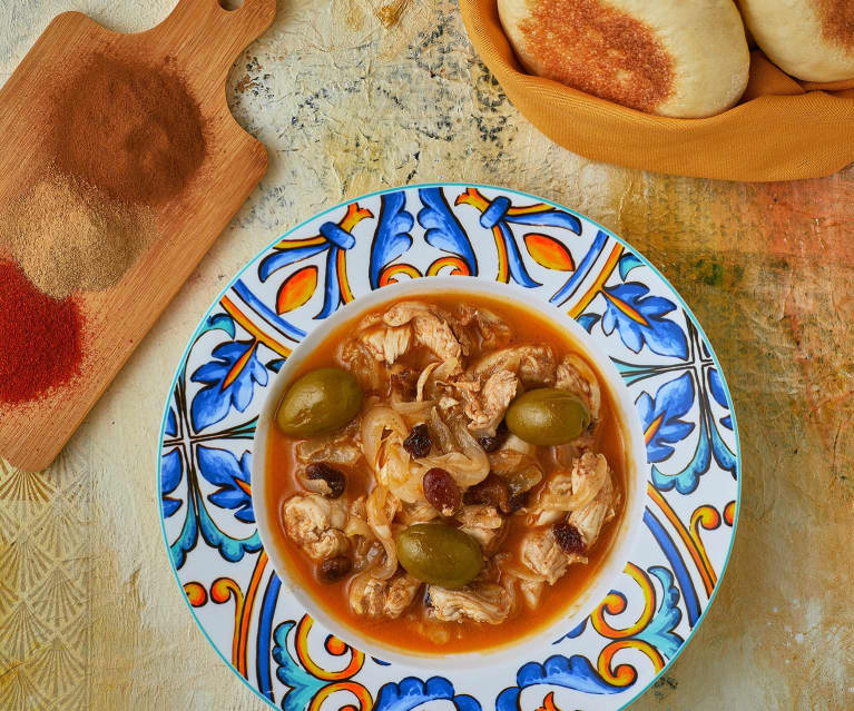 Tajine de Pollo (Djaj Mqualli) - Receta Tradicional Marroquí