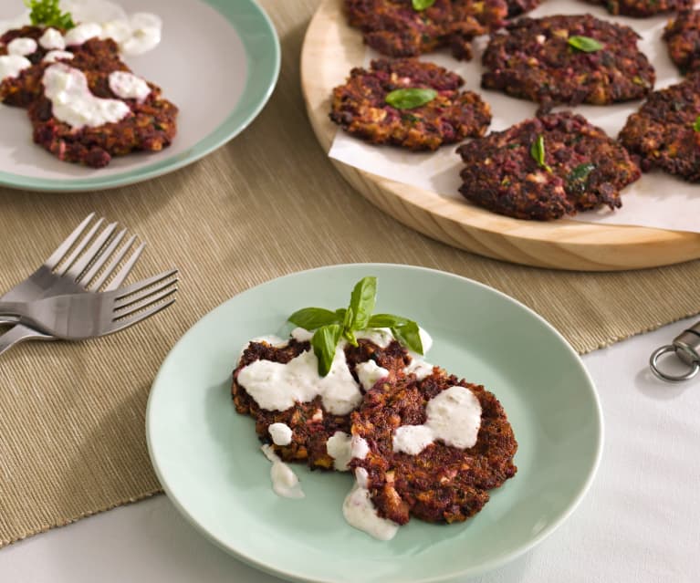 Fritos de verduras con salsa tzatziki (sin gluten)