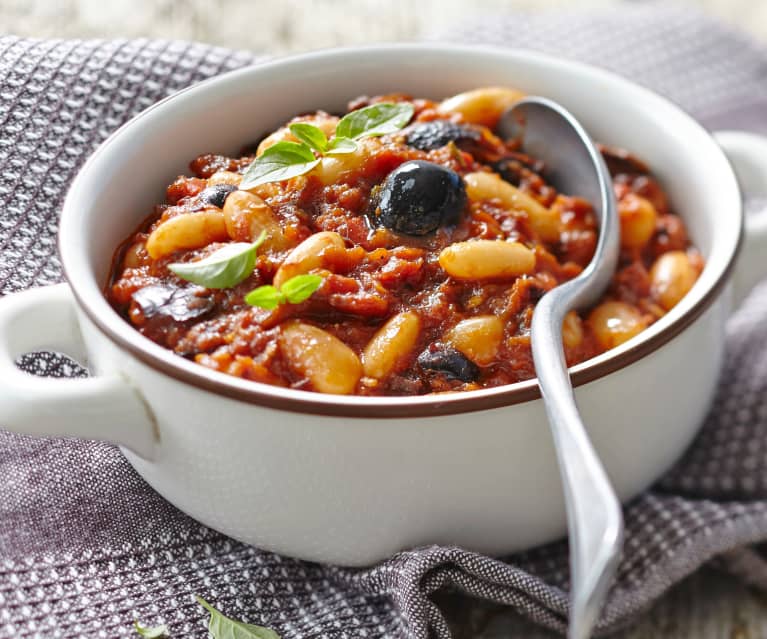 Potée de haricots blancs aux poivrons