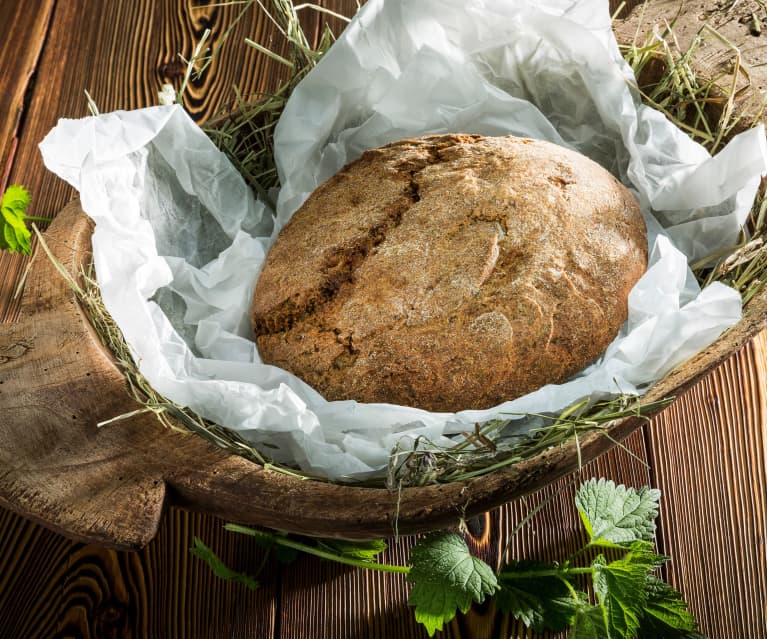 Brennnesselfladen mit Schafkäse