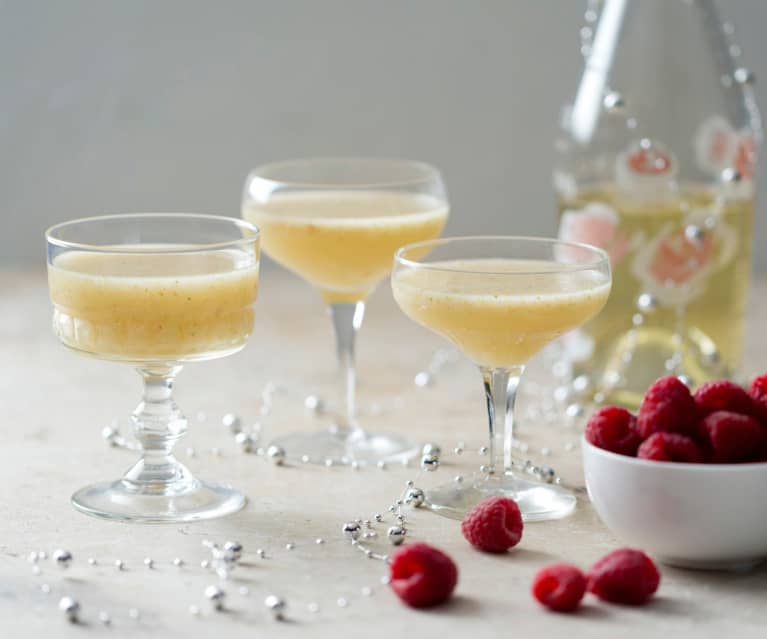 Lychee sorbet cocktail