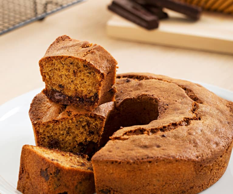 Bizcocho de galletas y chocolate (sin gluten)