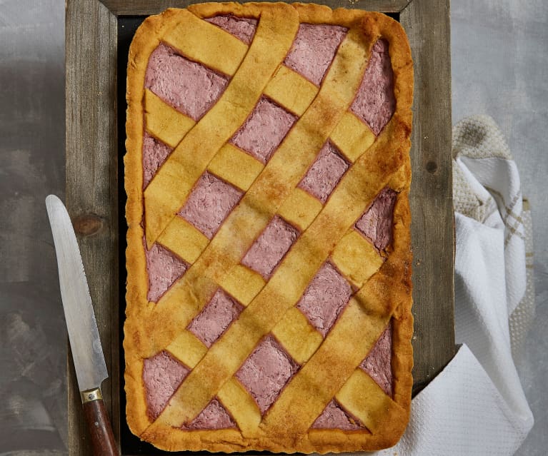 Crostata fragole e ricotta (senza zucchero)