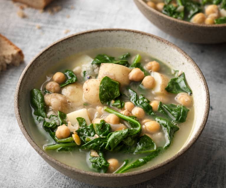 Chickpea and Spinach Soup - Recipe