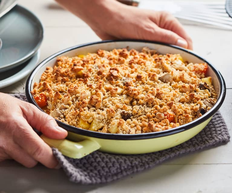 Crumble de poulet aux légumes d'automne