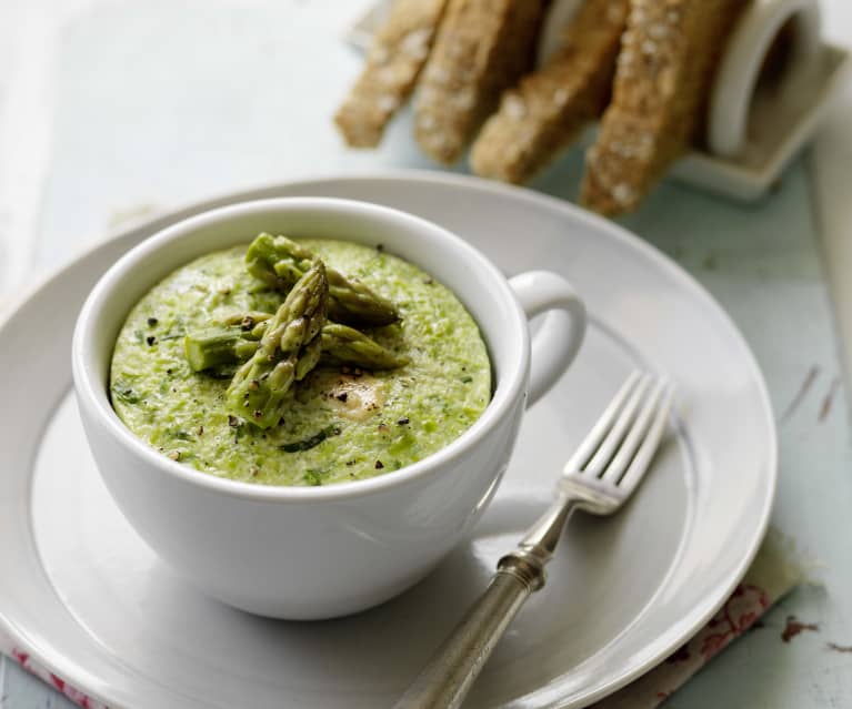 Potted Eggs with Salmon and Asparagus