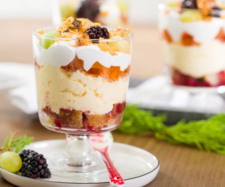 Trifle de uvas y cava