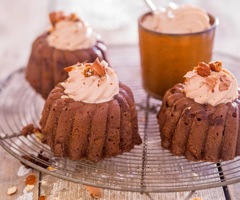 Baba au whisky, crème chocolat-noisette