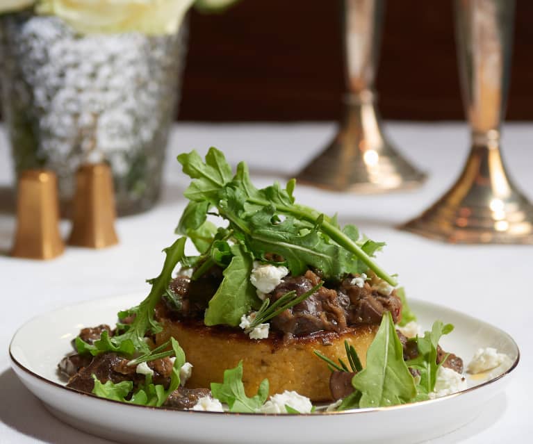 Rosemary Polenta with Mushrooms