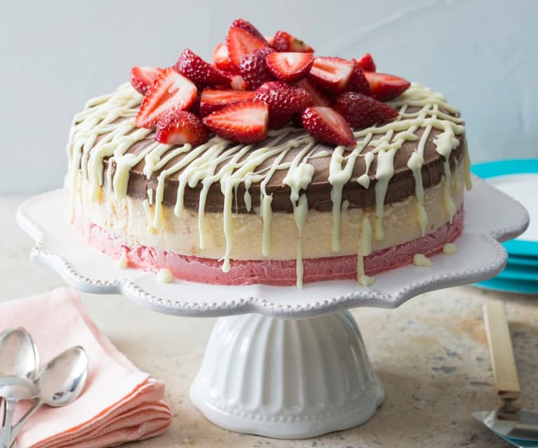 Neapolitan ice cream cake