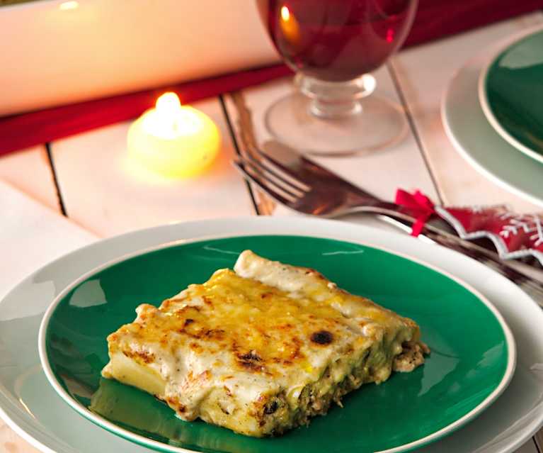 Canelones con ceps al foie Canelones con ceps al foie