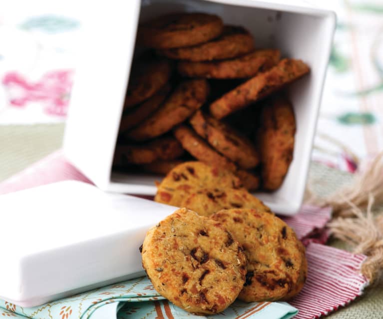 Galletas de queso y jitomate deshidratado