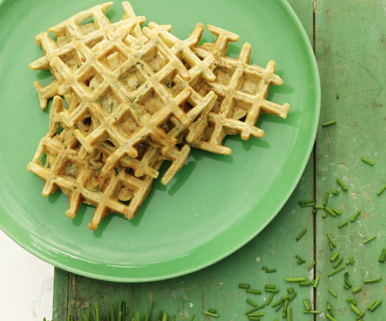 Bánh waffle rau củ