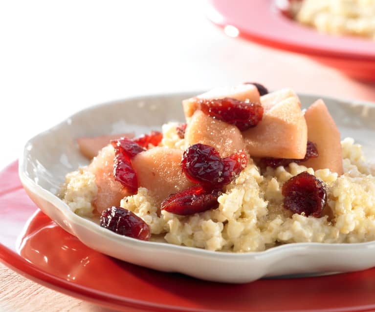 Apfel-Cranberry-Kompott mit Bulgur