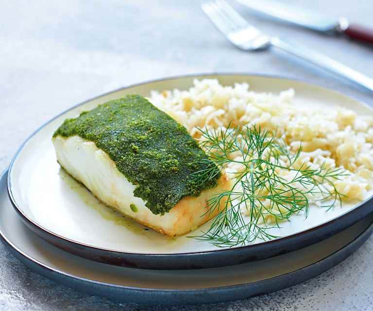 Filet de lieu jaune en croûte d'aneth