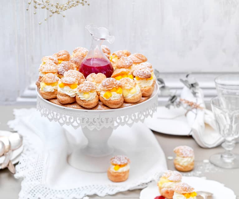 Couronne de choux à la vanille et fruits exotiques