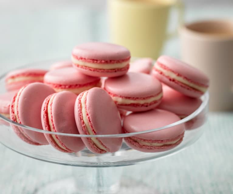 Pink and White Macarons