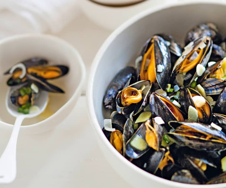 Moules au four, au beurre persillé