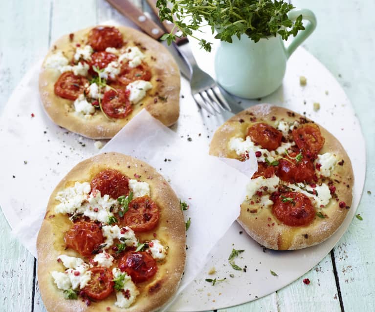 Mini-Pizzen mit Ziegenkäse