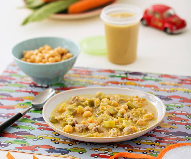 Guiso de garbanzos por Thermomix®. La receta de Thermomix<sup>®</sup> se  encuentra en la categoría Potajes y platos de cuchara en ,  de Thermomix<sup>®</sup>