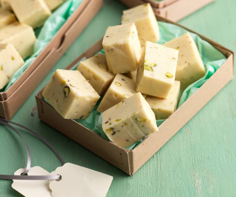 Irish Cream and Pistachio Fudge