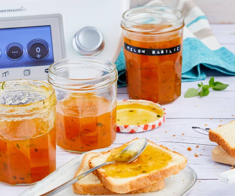 Confiture de melon au basilic