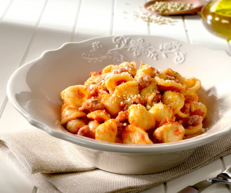 Sausage ragu with orecchiette