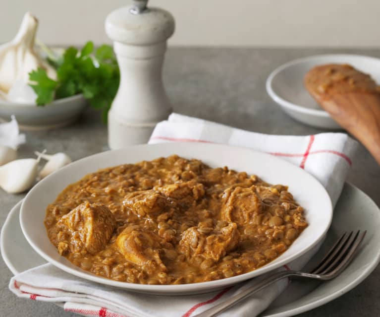 Lentil Curry Stew with Chicken