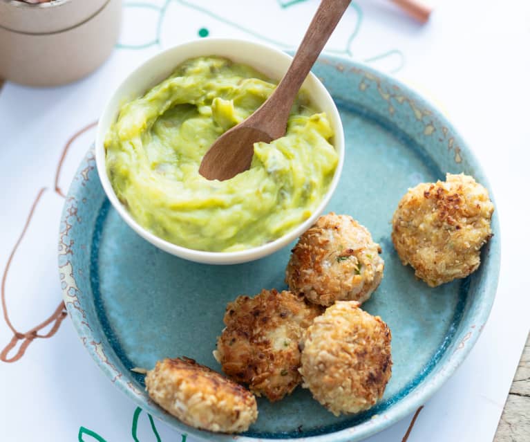 Nuggets de poulet, purée d'asperges