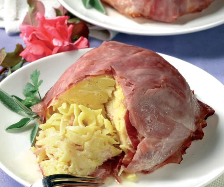 Pâtes en dôme de jambon