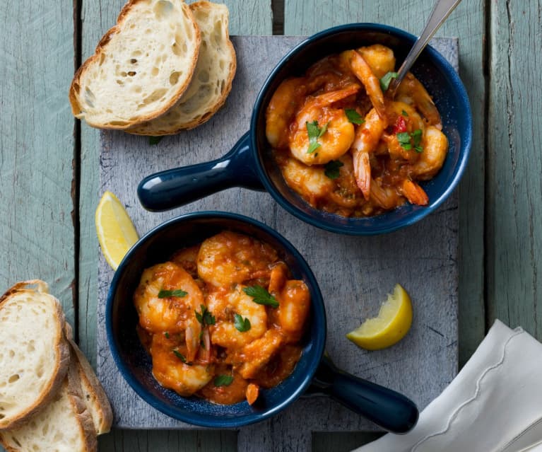 Garlic prawns