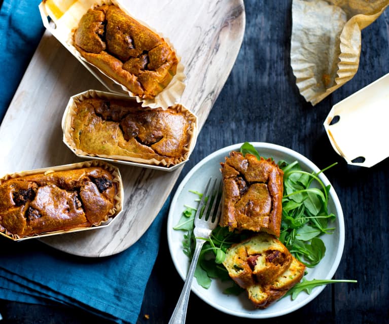 Petits cakes courgette-chorizo