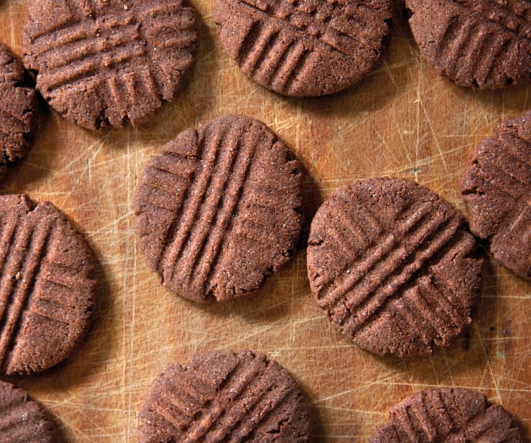 Biscotti integrali senza zucchero al cioccolato fondente o cookies