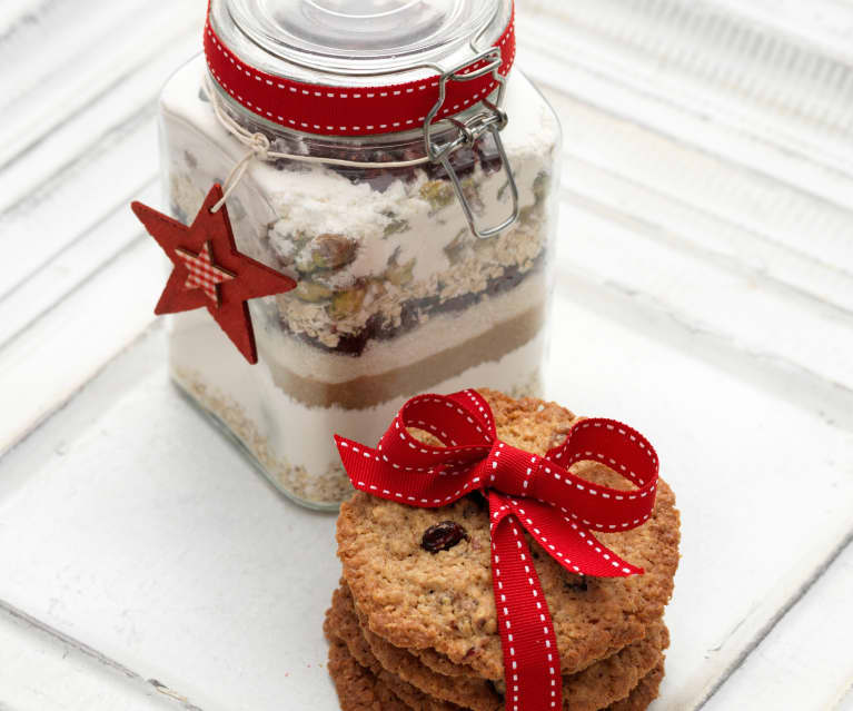 Cranberry and Pistachio Cookie Gift Jar