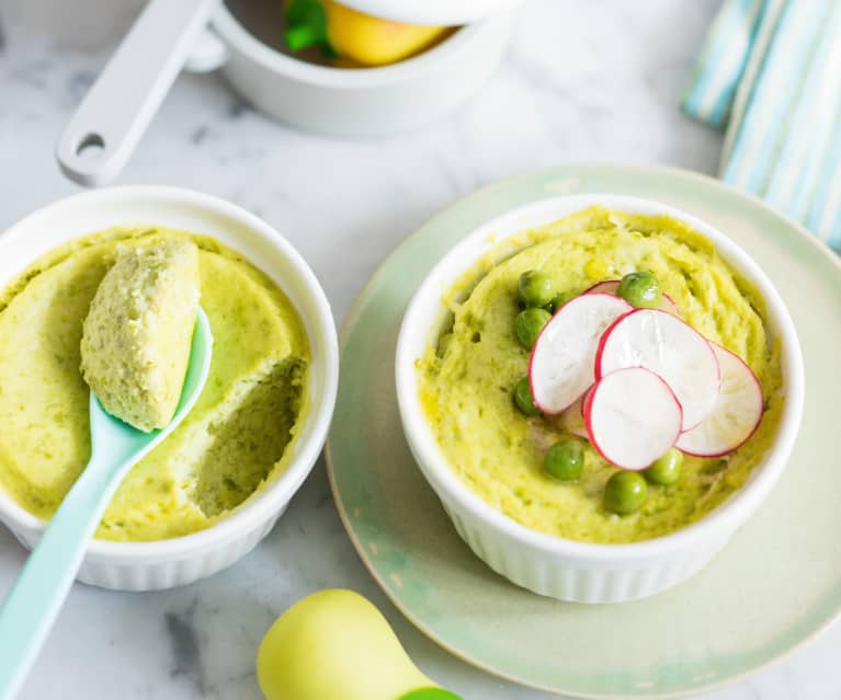 Flans De Petits Pois Au Fromage Frais Recette Pour Les Petits Cookidoo La Nostra Piattaforma Ufficiale Di Ricette Per Bimby