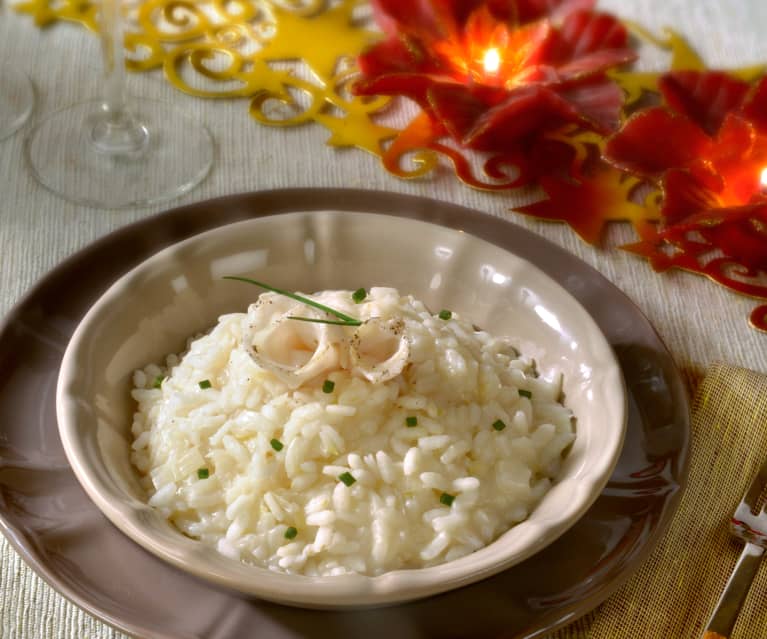 Risotto allo champagne con lardo di Colonnata