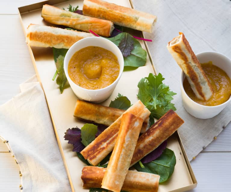 Camembert-Sticks mit Aprikosendip