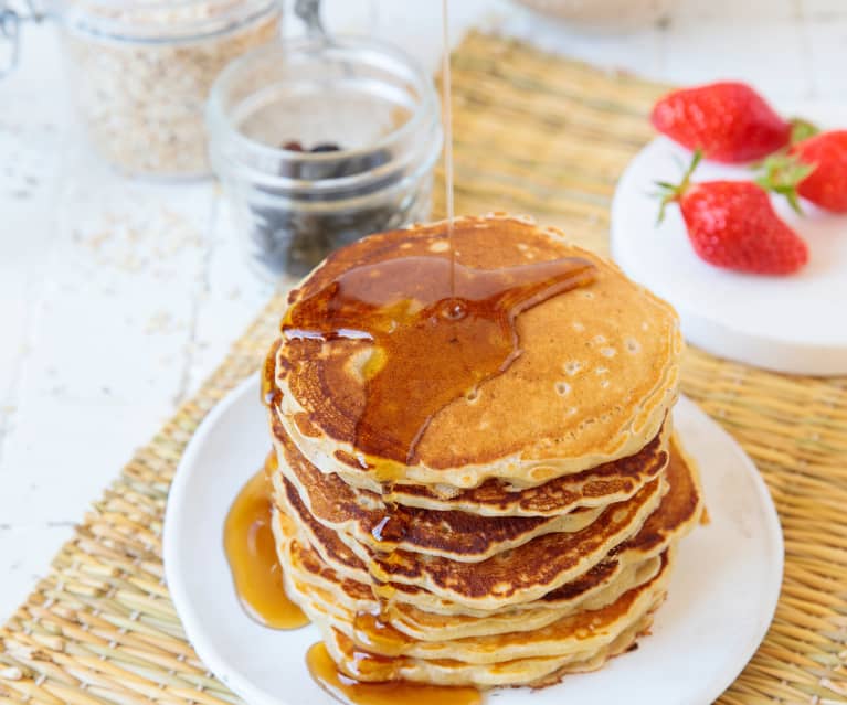 Pancakes au yaourt et flocons d'avoine