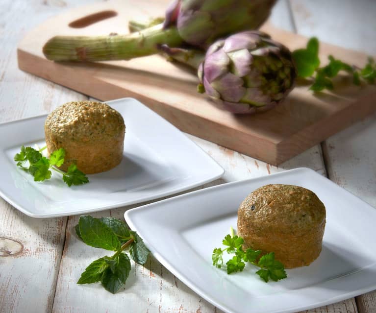 Tortino di carciofi, prezzemolo e menta