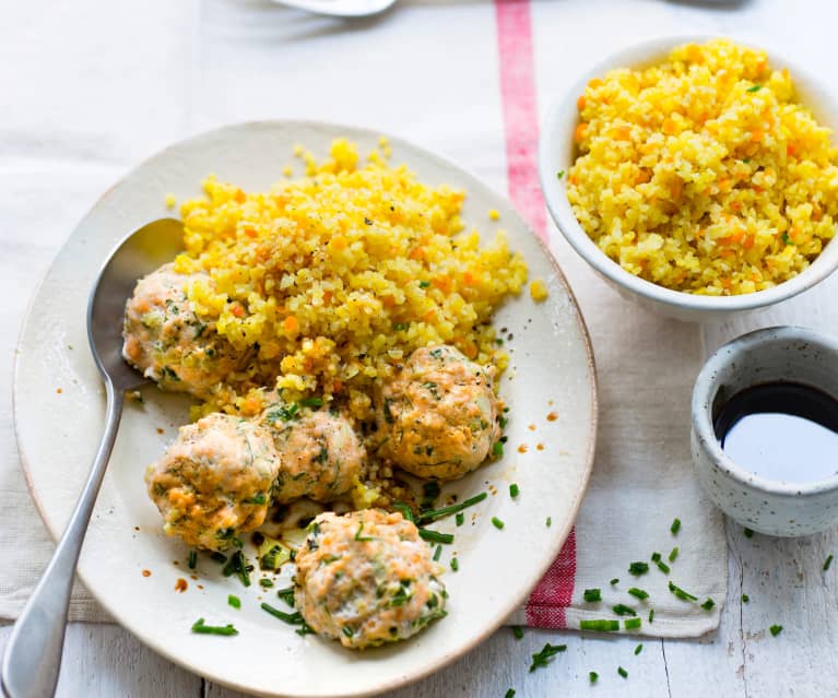 Boulettes de saumon et céréales