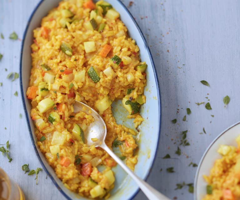 Paëlla de légumes croquants (nouvelle recette)