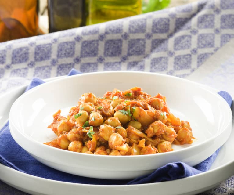 Curry de garbanzos (Chana masala)