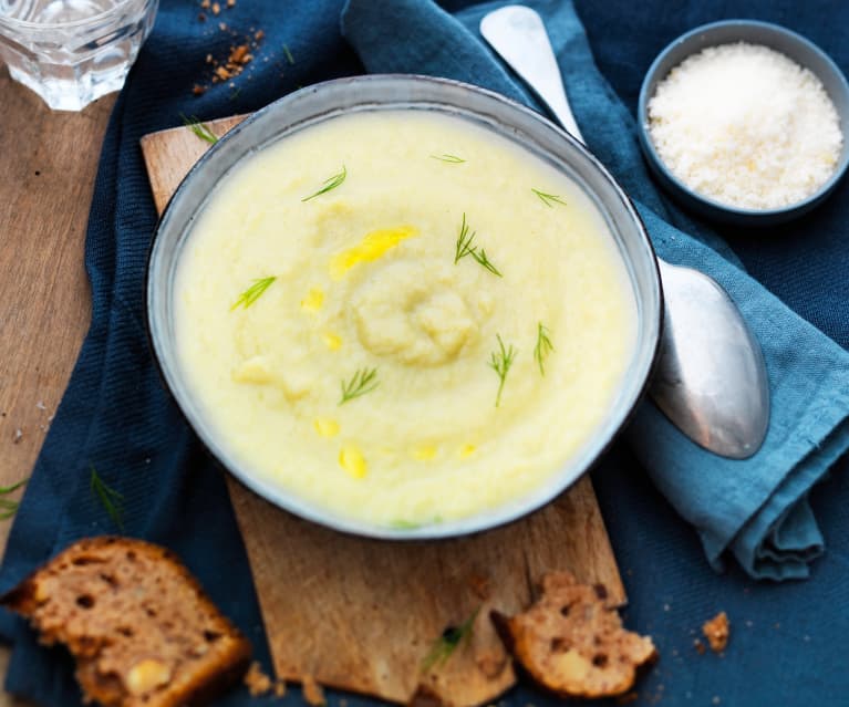 Velouté de fenouil à la carotte blanche