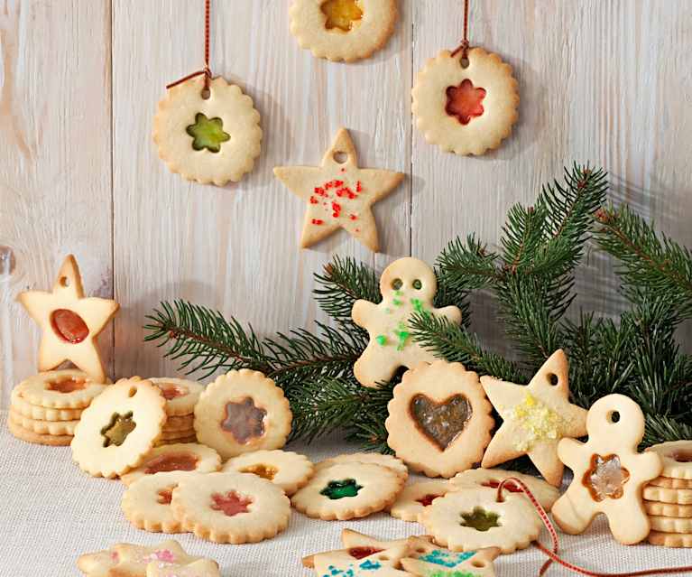 Galletas decoradas con caramelos Galletas decoradas con caramelos
