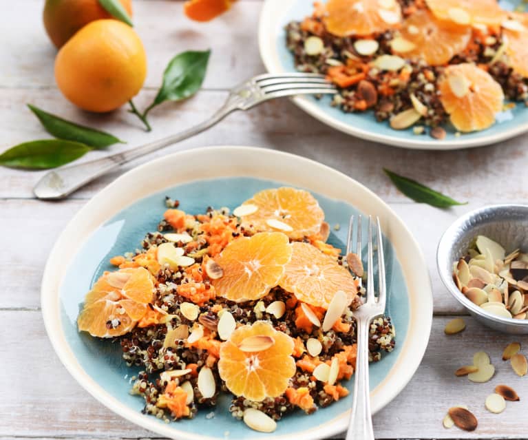 Salade de quinoa, carottes et clémentines