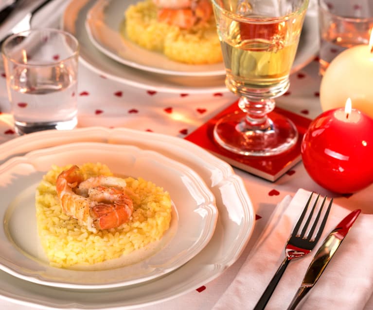 Risotto ai frutti della passione con scampi