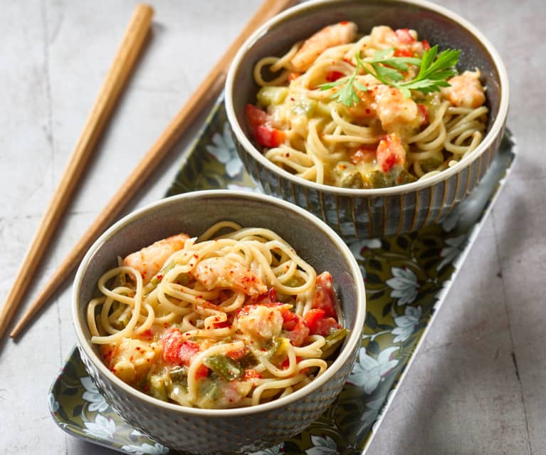 Nouilles soba aux légumes et crevettes - Cookidoo® – the official